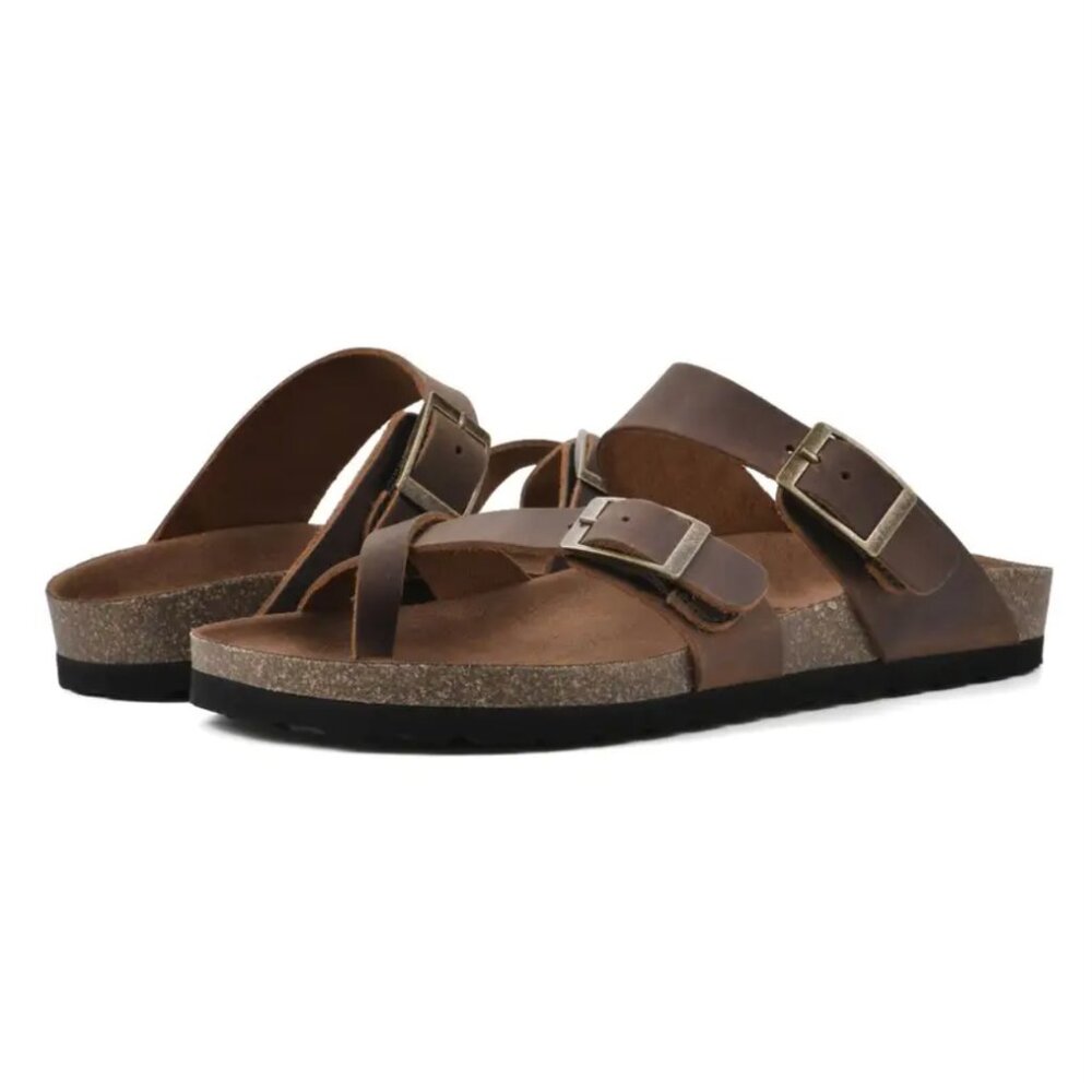 White Mountain: Gracie Leather Footbeds Sandal - 7 M